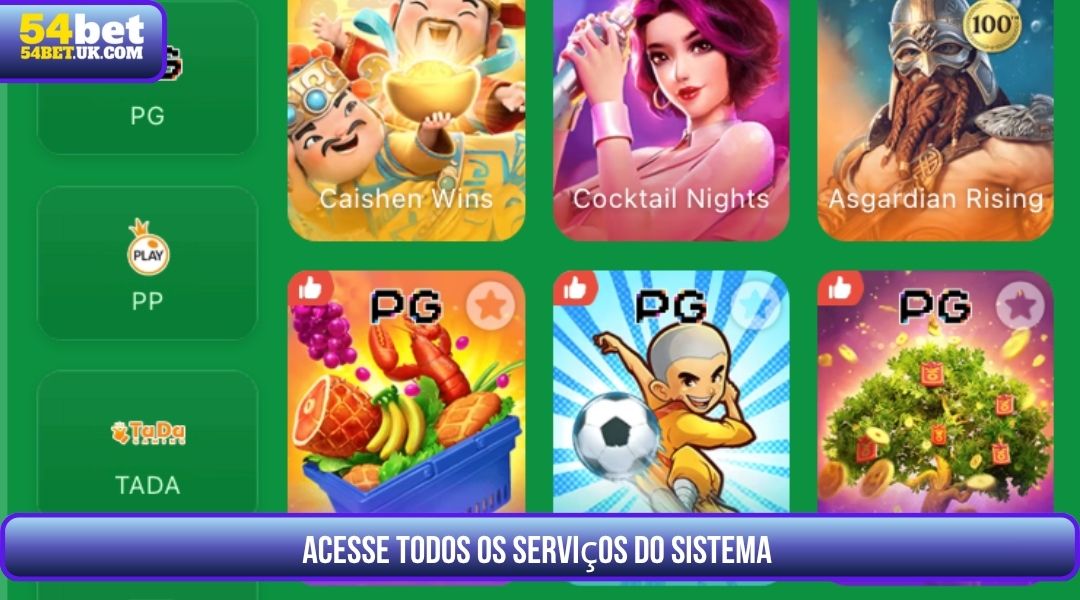 Acesse todos os serviços por sistema