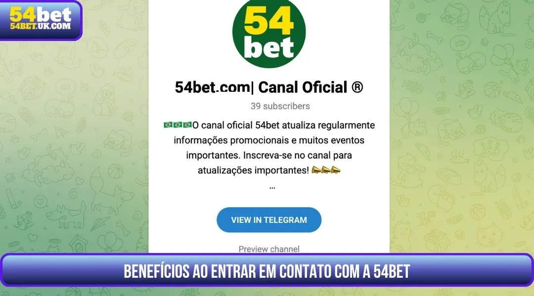 Beneficios de entrar em contato com a 54bet