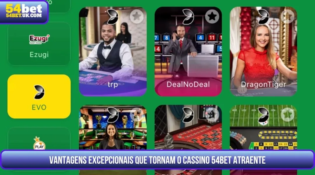 Vantagens excepcionais que tornam o cassino 54BET atraente